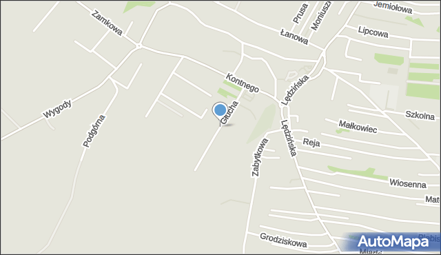 Lędziny powiat bieruńsko-lędziński, Głucha Henryka, ks., mapa Lędziny powiat bieruńsko-lędziński