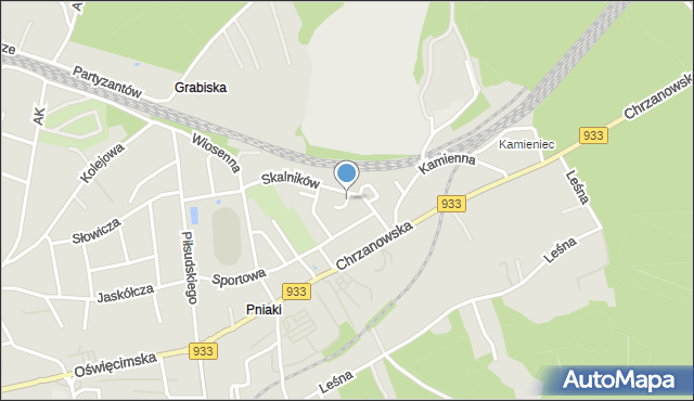 Libiąż, Głogowa, mapa Libiąż