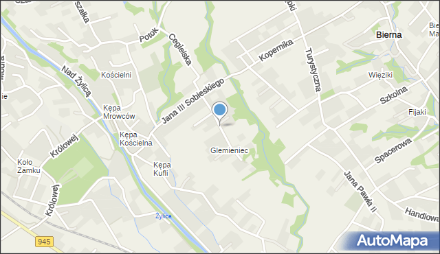 Łodygowice powiat żywiecki, Glemieniec, mapa Łodygowice powiat żywiecki