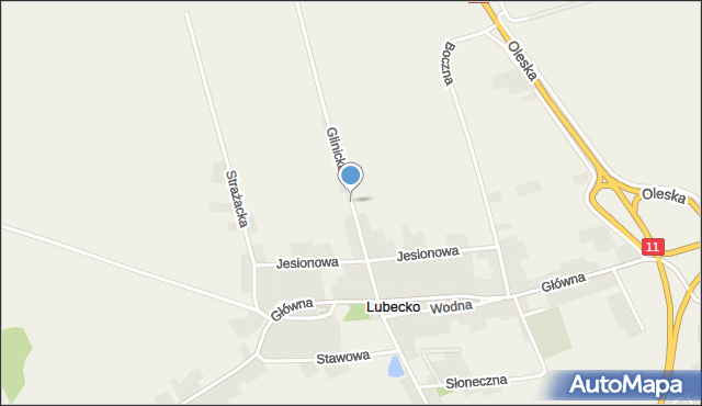 Lubecko, Glinicka, mapa Lubecko