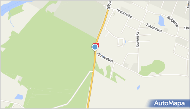 Nowa Wieś Malborska, Głowackiego, mapa Nowa Wieś Malborska