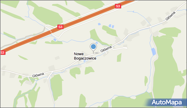 Nowe Bogaczowice, Główna, mapa Nowe Bogaczowice
