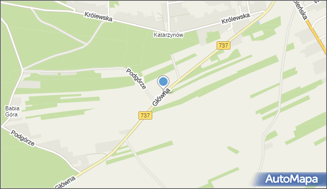 Nowiny gmina Kozienice, Główna, mapa Nowiny gmina Kozienice