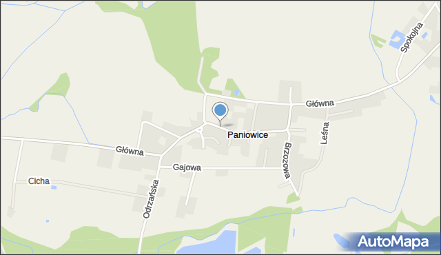 Paniowice, Główna, mapa Paniowice