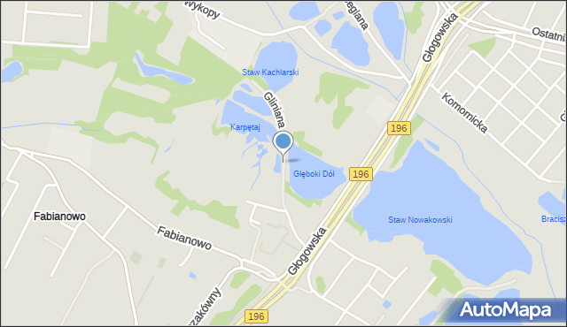 Poznań, Gliniana, mapa Poznania