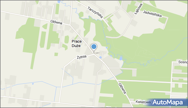 Prace Duże, Główna, mapa Prace Duże