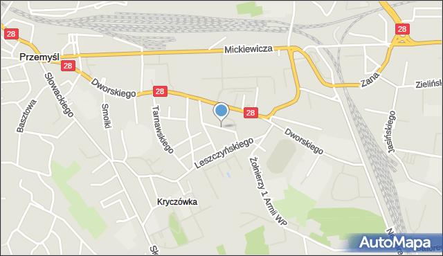 Przemyśl, Głowackiego Bartosza, mapa Przemyśla