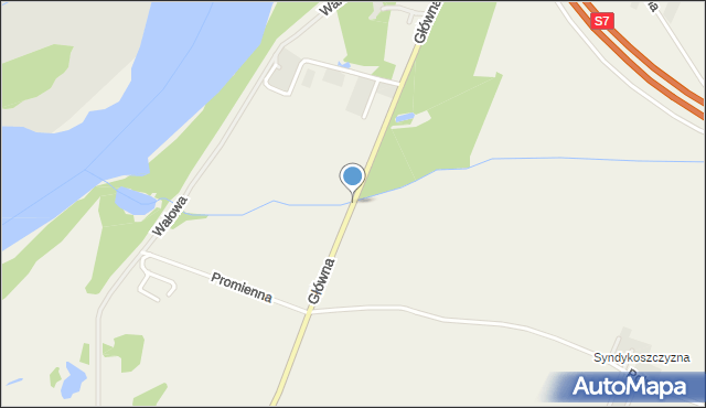 Sady gmina Czosnów, Główna, mapa Sady gmina Czosnów