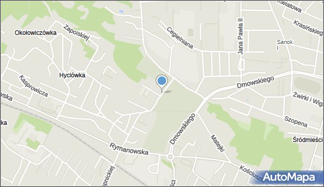 Sanok, Głogowa, mapa Sanok