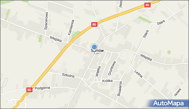 Sarnów gmina Psary, Główna, mapa Sarnów gmina Psary