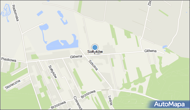 Sołtyków gmina Skaryszew, Główna, mapa Sołtyków gmina Skaryszew