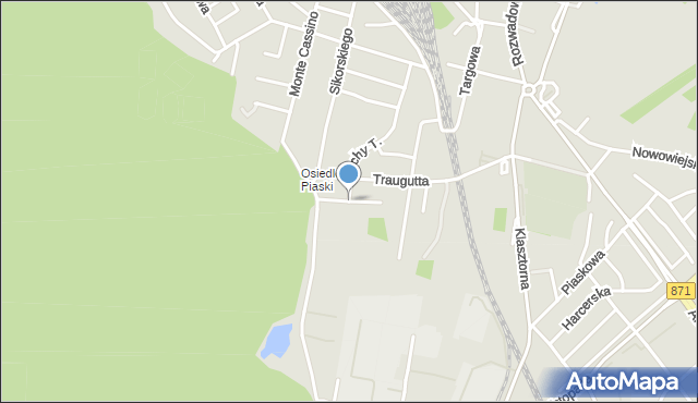 Stalowa Wola, Głowackiego Bartosza, mapa Stalowa Wola