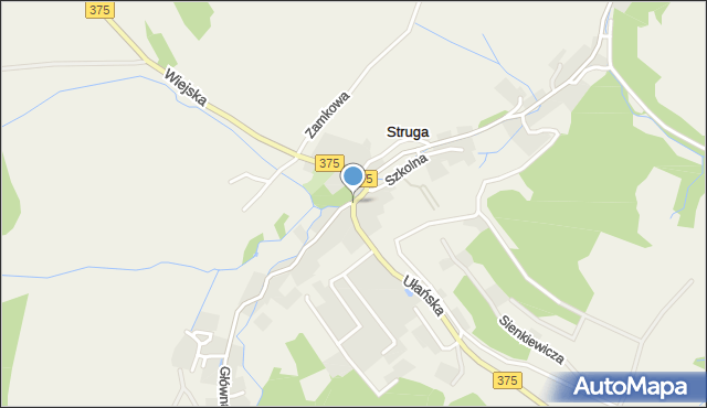 Struga gmina Stare Bogaczowice, Główna, mapa Struga gmina Stare Bogaczowice