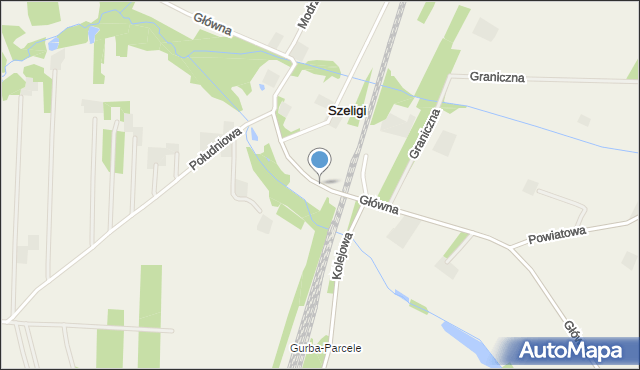 Szeligi gmina Mszczonów, Główna, mapa Szeligi gmina Mszczonów