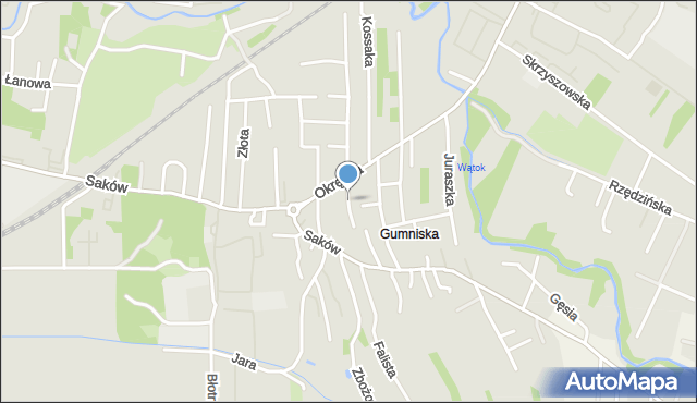 Tarnów, Gładysza Antoniego, mapa Tarnów