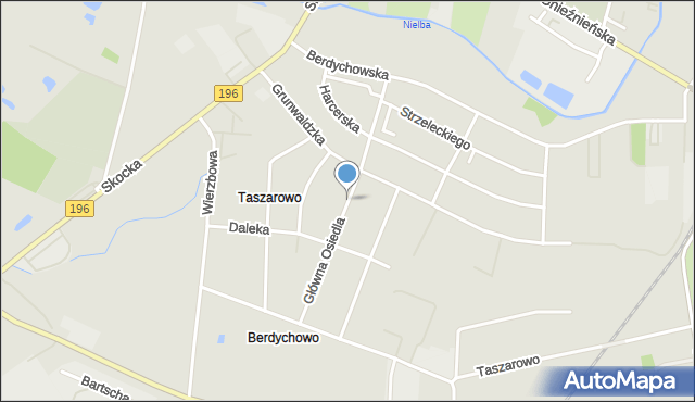 Wągrowiec, Główna Osiedla, mapa Wągrowiec