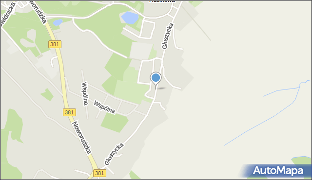 Wałbrzych, Głuszycka, mapa Wałbrzycha