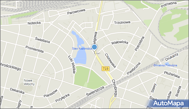 Warszawa, Globusowa, mapa Warszawy
