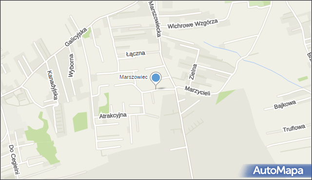 Zielonki powiat krakowski, Główna, mapa Zielonki powiat krakowski