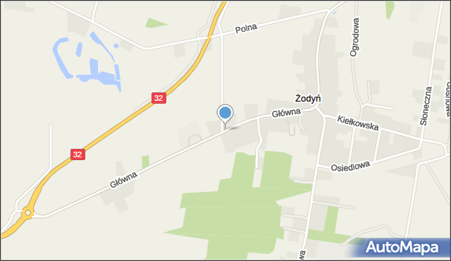 Żodyń, Główna, mapa Żodyń