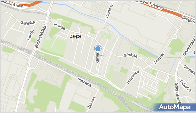 Katowice, Gminna, mapa Katowic