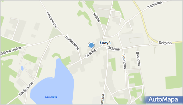 Łowyń, Gminna, mapa Łowyń