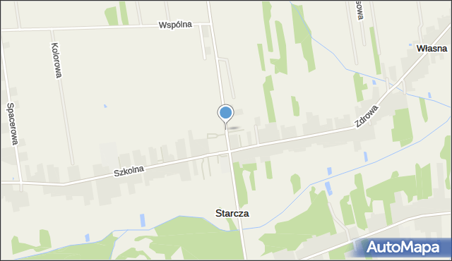 Starcza, Gminna, mapa Starcza
