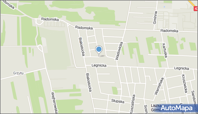 Częstochowa, Gnieźnieńska, mapa Częstochowy