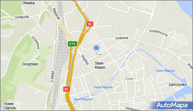 Gdańsk, Gnilna, mapa Gdańska