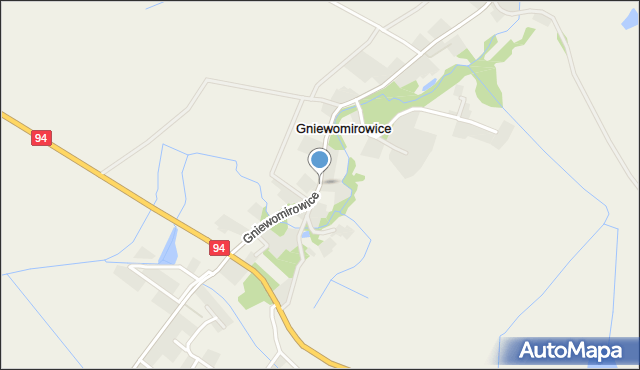 Gniewomirowice, Gniewomirowice, mapa Gniewomirowice