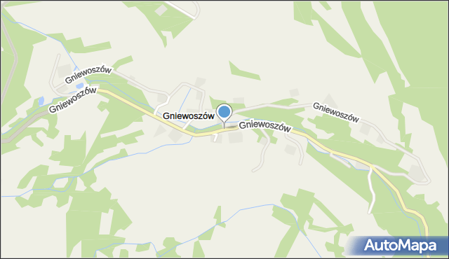 Gniewoszów gmina Międzylesie, Gniewoszów, mapa Gniewoszów gmina Międzylesie