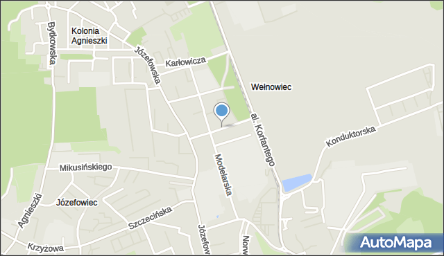 Katowice, Gnieźnieńska, mapa Katowic