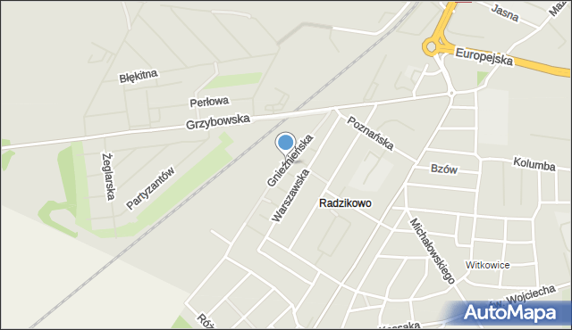 Kołobrzeg, Gnieźnieńska, mapa Kołobrzegu