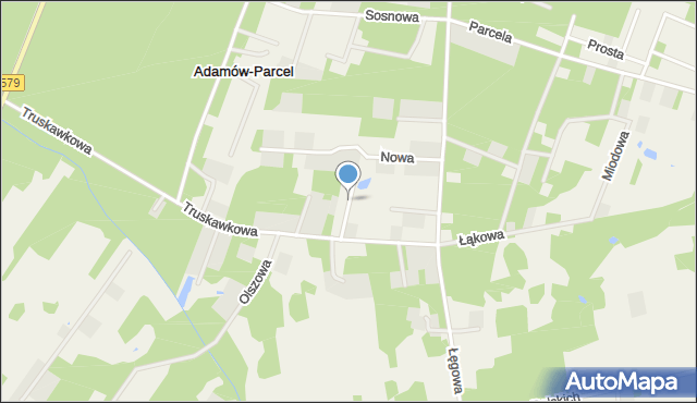 Adamów-Parcel, Górna, mapa Adamów-Parcel