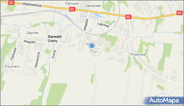 Barwałd Dolny, Górska, mapa Barwałd Dolny