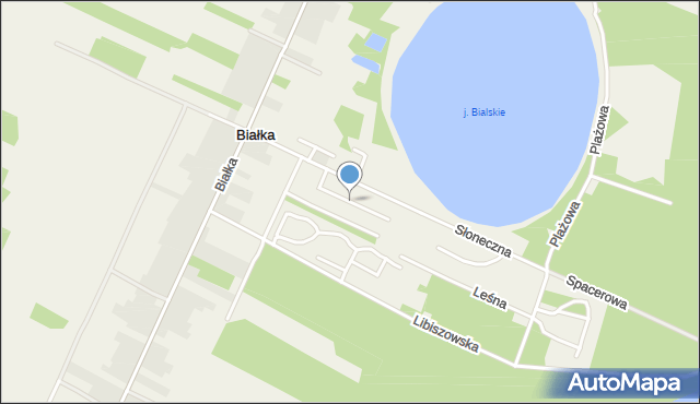 Białka gmina Dębowa Kłoda, Gościnna, mapa Białka gmina Dębowa Kłoda