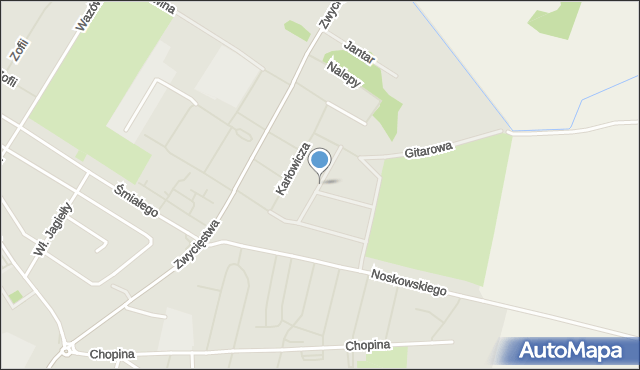 Białogard, Góreckiego Henryka Mikołaja, mapa Białogard