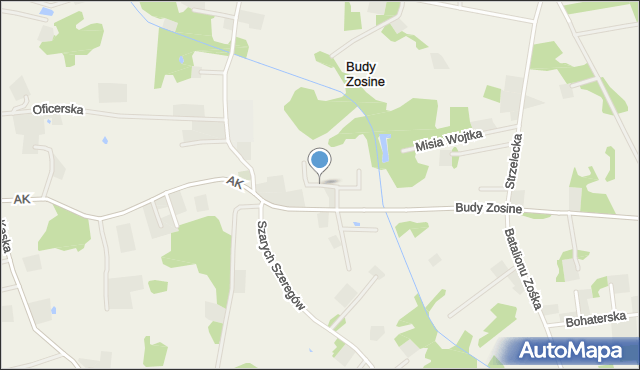 Budy Zosine, Godziny W, mapa Budy Zosine