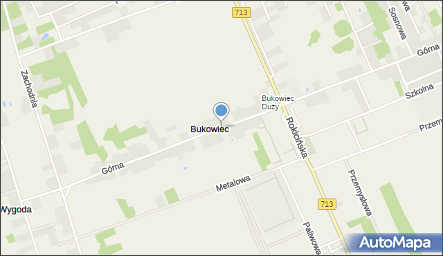 Bukowiec gmina Brójce, Górna, mapa Bukowiec gmina Brójce