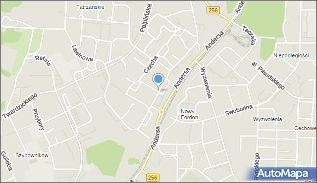 Bydgoszcz, Górskiego Ochotniczego Pogotowia Ratunkowego, mapa Bydgoszczy