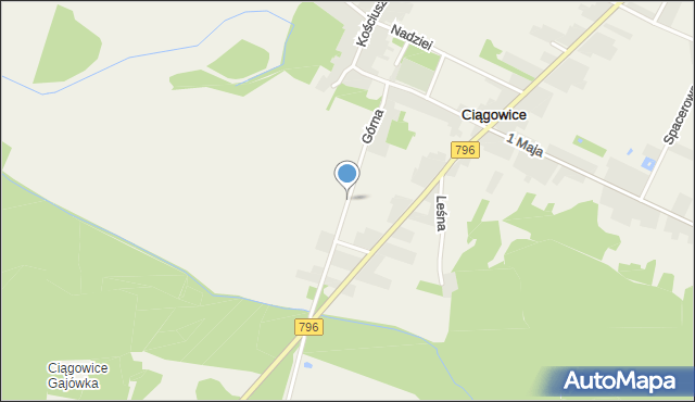 Ciągowice, Górna, mapa Ciągowice