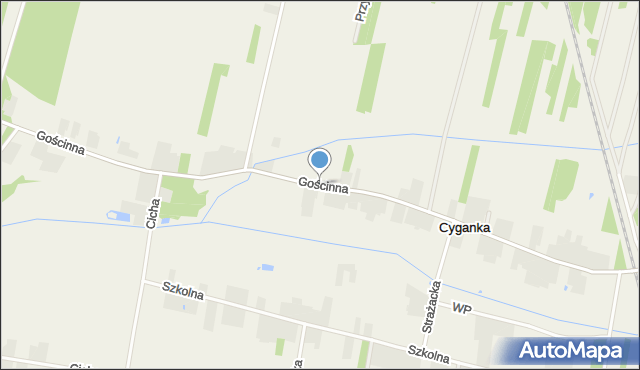 Cyganka gmina Dębe Wielkie, Gościnna, mapa Cyganka gmina Dębe Wielkie