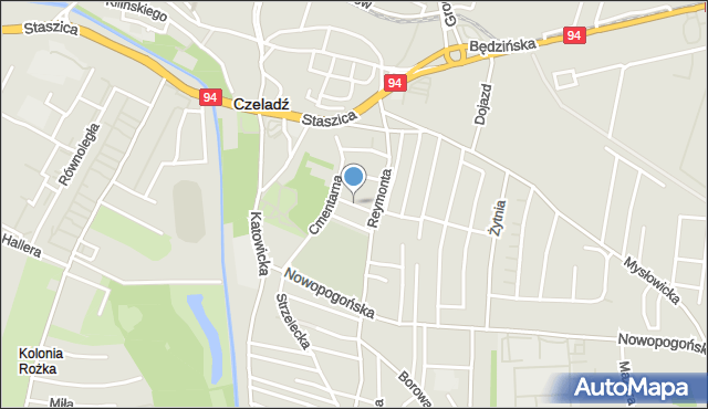 Czeladź, Górna, mapa Czeladź