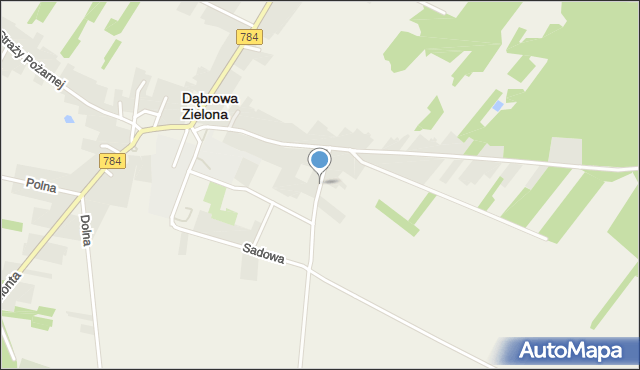 Dąbrowa Zielona, Górna, mapa Dąbrowa Zielona