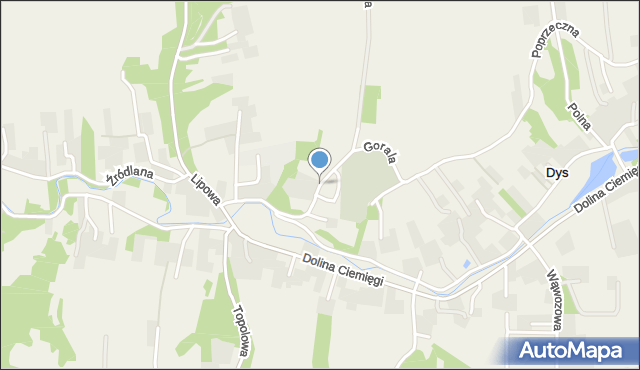 Dys, Gorala Władysława, bp., mapa Dys