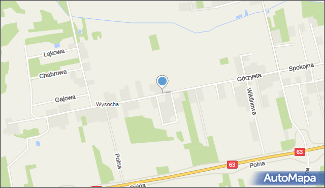 Giełczyn gmina Łomża, Górzysta, mapa Giełczyn gmina Łomża