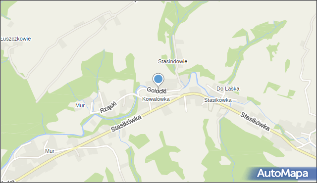 Gliczarów Górny, Golocki, mapa Gliczarów Górny