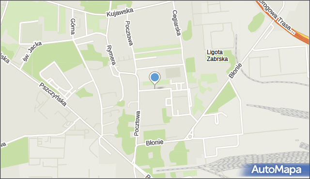 Gliwice, Górników, mapa Gliwic