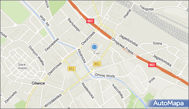 Gliwice, Gorzołki Wiktora, mapa Gliwic