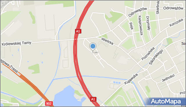 Gliwice, Goduli Karola, mapa Gliwic